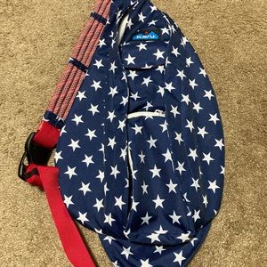SOLD HTF Kavu Stars & Stripes Rope Sling Bag NWOT